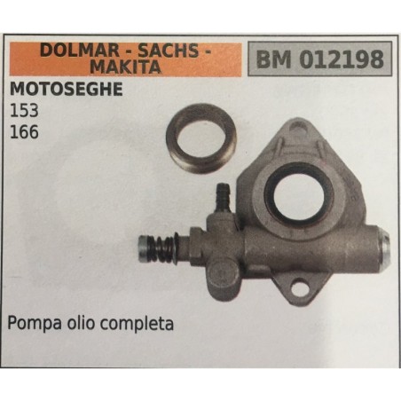 POMPA OLIO BRUMAR DOLMAR  SACHS  MAKITA MOTOSEGHE 153 166   pompa olio completa