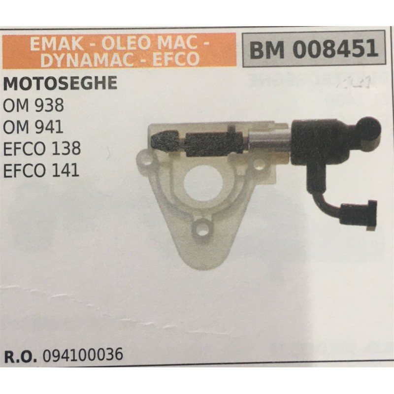 POMPA OLIO BRUMAR EMAK  OLEO MAC  DYNAMAC  EFCO MOTOSEGHE OM 938 OM 941 EFCO 138 EFCO 141