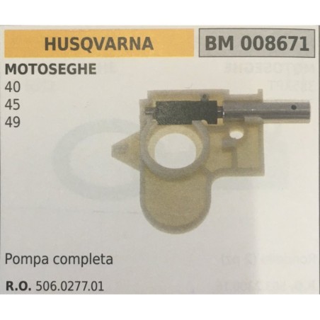 POMPA OLIO BRUMAR HUSQVARNA MOTOSEGHE 40 45 49   pompa completa