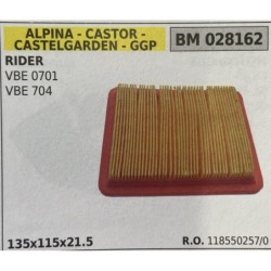 BRUMAR FILTRO ARIA ALPINA  CASTOR  CASTELGARDEN  GGP  RIDER VBE 0701 VBE 704  135x115x215 RO 1185502570