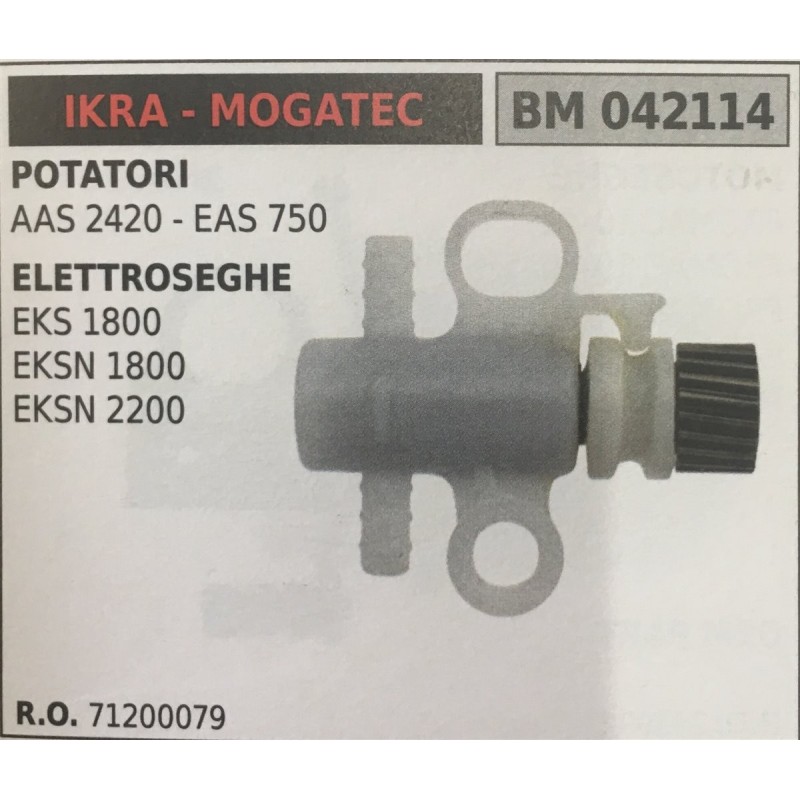 POMPA OLIO BRUMAR IKRA  MOGATEC POTATORI AAS 2420  EAS 750 ELETTROSEGHE EKS 1800 EKSN 1800 EKSN 2200