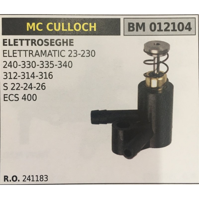 POMPA OLIO BRUMAR MC CULLOCH ELETTROSEGHE ELETTRAMATIC 23230 240330335340 3123124316 S 222426 ECS 400