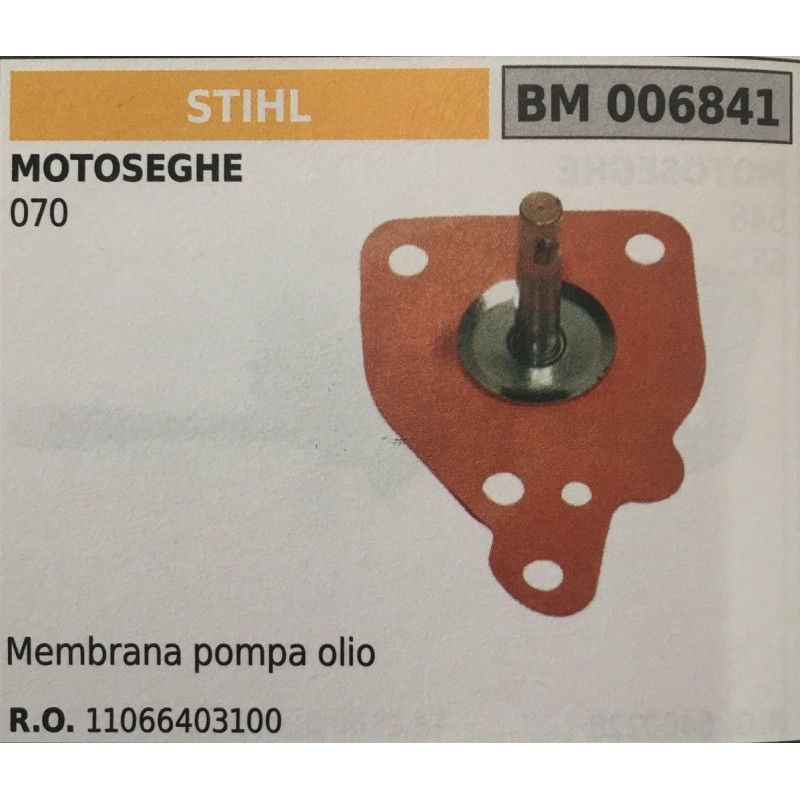 POMPA OLIO BRUMAR STIHL MOTOSEGHE 070   membrana pompa olio