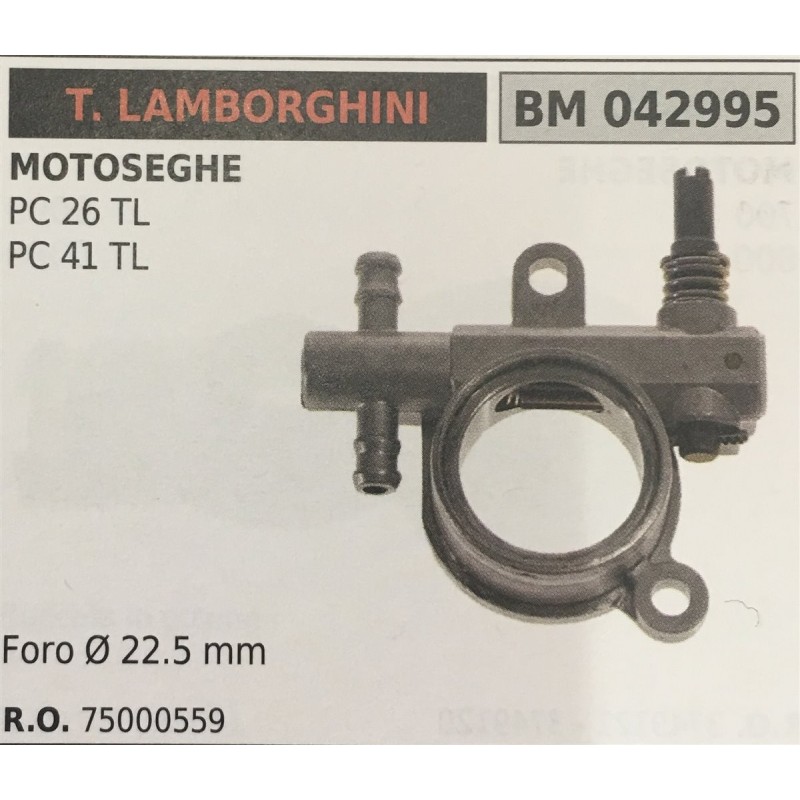POMPA OLIO BRUMAR T LAMBORGHINI MOTOSEGHE PC 26 TL PC 41 TL   foro Ø 225 mm