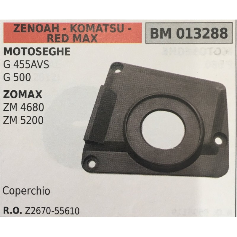 POMPA OLIO BRUMAR ZENOAH  KOMATSU  RED MAX MOTOSEGHE G 455AVS G 500 ZOMAX ZM 4680 ZM 5200   coperchio