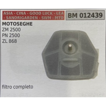 BRUMAR FILTRO ASIA  CINA  GOOD LUCK  LEA  SANDRIGARDEN  SWM  MTD  MOTOSEGHE ZM 2500 PN 2500 ZL 868  filtro completo RO