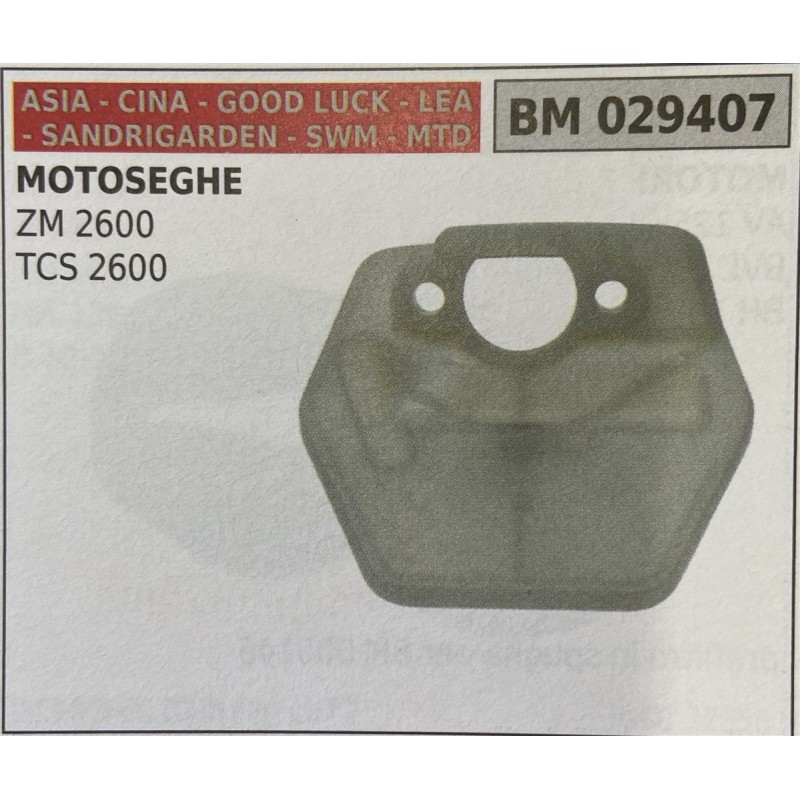 BRUMAR FILTRO ASIA  CINA  GOOD LUCK  LEA  SANDRIGARDEN  SWM  MTD  MOTOSEGHE ZM 2600 TCS 2600  RO