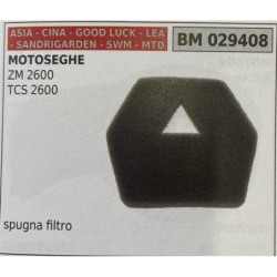 BRUMAR FILTRO ASIA  CINA  GOOD LUCK  LEA  SANDRIGARDEN  SWM  MTD  MOTOSEGHE ZM 2600 TCS 2600  spugna filtro RO