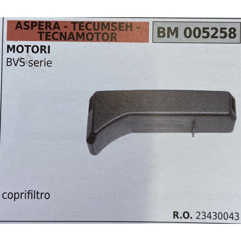 BRUMAR FILTRO ASPERA  TECUMSEH  TECNAMOTOR  MOTORI BVS serie  coprifiltro RO 23430043