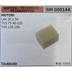 BRUMAR FILTRO ASPERA  TECUMSEH  TECNAMOTOR  MOTORI LAV 30 a 50 TVS 7590105 TVS 120150  72x60x50 RO 33006