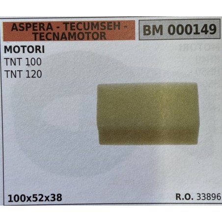 BRUMAR FILTRO ASPERA  TECUMSEH  TECNAMOTOR  MOTORI TNT 100 TNT 120  100x52x38 RO 33896