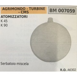 BRUMAR SERBATOIO AGRIMONDO  TURBINE  CMS ATOMIZZATORI K 45 K 90  Serbatoio miscela RO A6302