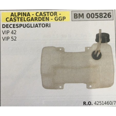 BRUMAR SERBATOIO ALPINA  CASTOR  CASTELGARDEN  GGP DECESPUGLIATORI VIP 42 VIP 52  RO 42514607