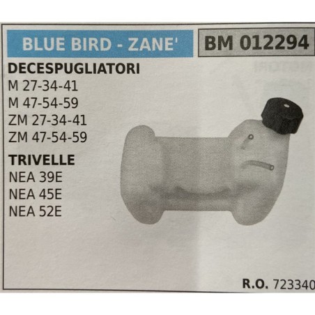 BRUMAR SERBATOIO BLUE BIRD  ZANE' DECESPUGLIATORI M 273441 M 475459 ZM 273441 ZM 475459 TRIVELLE NEA 39E NEA 45E NEA 52E  RO 72