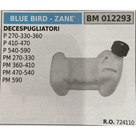 BRUMAR SERBATOIO BLUE BIRD  ZANE' DECESPUGLIATORI P 270330360 P 410470 P 540590 PM 270330 PM 360410 PM 470540590  RO 724110