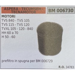 BRUMAR FILTRO ASPERA  TECUMSEH  TECNAMOTOR  MOTORI TVS 840  TVS 150 TVS 115  TVS 120 TVXL 105  120  840 HH 60 a 70 H 50  60  pr