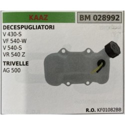 BRUMAR SERBATOIO KAAZ DECESPUGLIATORI V 430S VF 540W V 540S VR 540 Z TRIVELLE AG 500   RO KF01082BB
