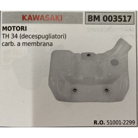 BRUMAR SERBATOIO KAWASAKI MOTORI TH 34 (decespugliatori) carb a membrana  RO 510012299