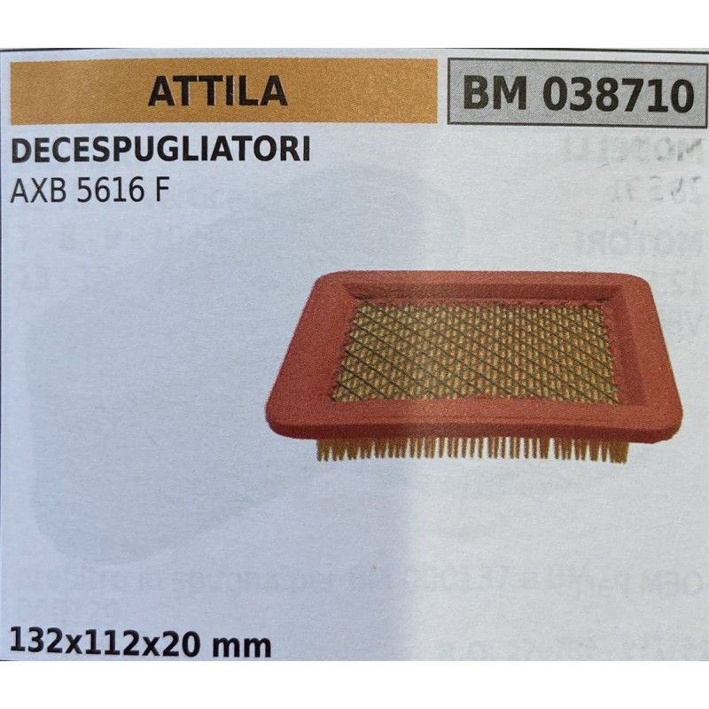 BRUMAR FILTRO ATTILA  DECESPUGLIATORI AXB 5616 F  132x112x20 mm RO