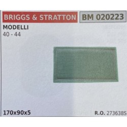 BRUMAR FILTRO BRIGGS & STRATTON  MODELLI 40  44  170x90x5 RO 273638S