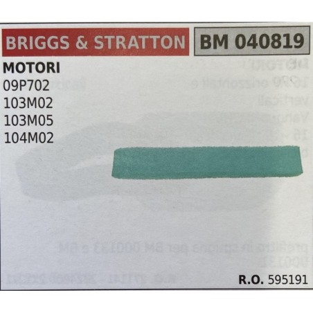 BRUMAR FILTRO BRIGGS & STRATTON  MOTORI 09P702 103M02 103M05 104M02  RO 595191