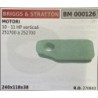 BRUMAR FILTRO BRIGGS & STRATTON  MOTORI 10  11 HP verticali 251700 a 252700  240x118x38 RO 270843