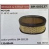 BRUMAR FILTRO BRIGGS & STRATTON  MOTORI 11 HP IC verticali  codice prefiltro: BM 000130 132x80x64 RO 393725