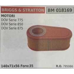 BRUMAR FILTRO BRIGGS & STRATTON  MOTORI DOV serie 775 DOV serie 850 DOV serie 875  140x71x56 Foro:35 RO 795066