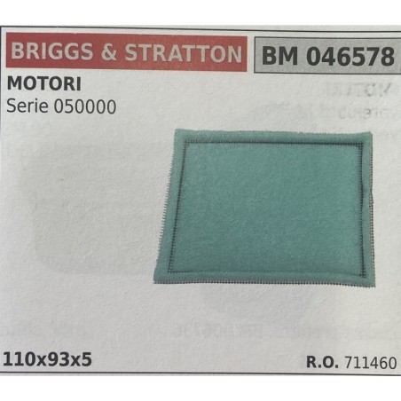BRUMAR FILTRO BRIGGS & STRATTON  MOTORI Serie 050000  100x93x5 RO 711460