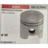 BRUMAR PISTONE COMPLETO AGRIA  MOTOCOLTIVATORI 506 (2 tempi)  Ø 58 DSpinotto 15  RO