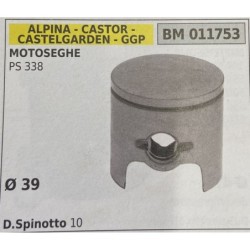 BRUMAR PISTONE COMPLETO ALPINA  CASTOR  CASTELGARDEN  GGP MOTOSEGHE PS 338  Ø 39 DSpinotto 10  RO