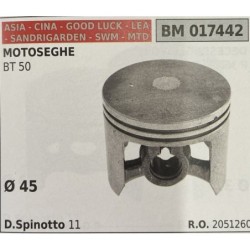 BRUMAR PISTONE COMPLETO ASIA  CINA  GOOD LUCK  LEA  SANDRIGARDEN  SWM  MTD MOTOSEGHE BT 50  Ø 45 DSpinotto 11  RO 2051260