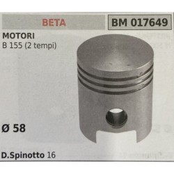 BRUMAR PISTONE COMPLETO BETA MOTORI B 155 (2 tempi)  Ø 58 DSpinotto 16  RO