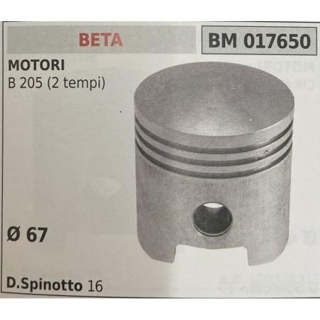 BRUMAR PISTONE COMPLETO BETA MOTORI B 205 (2 tempi)  Ø 67 DSpinotto 16  RO