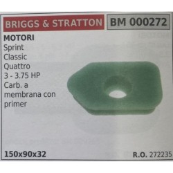 BRUMAR FILTRO BRIGGS & STRATTON  MOTORI Sprint Classic Quattro 3  375 HP Carb a membrana con primer  150x90x32 RO 272235