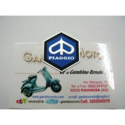 SCUDETTO ADESIVO FREGIO ESAGONALE PIAGGIO PER VESPA 50 SPECIAL ET3 MM 31