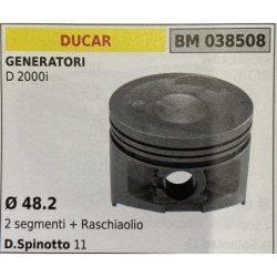 BRUMAR PISTONE COMPLETO DUCAR GENERATORI D 2000i  Ø 482 2 Segmenti + raschiaolio DSpinotto 11  RO