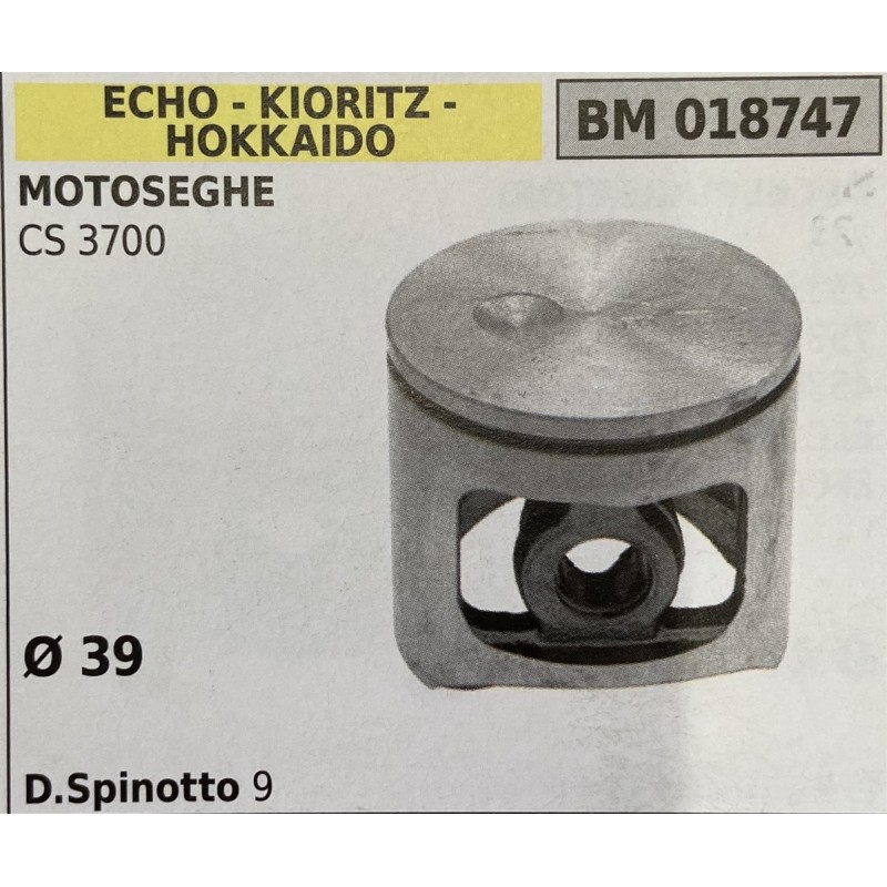 BRUMAR PISTONE COMPLETO ECHO  KIORITZ  HOKKAIDO MOTOSEGHE CS 3700  Ø 39 DSpinotto 9  RO