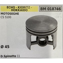 BRUMAR PISTONE COMPLETO ECHO  KIORITZ  HOKKAIDO MOTOSEGHE CS 5100  Ø 45 DSpinotto 11  RO