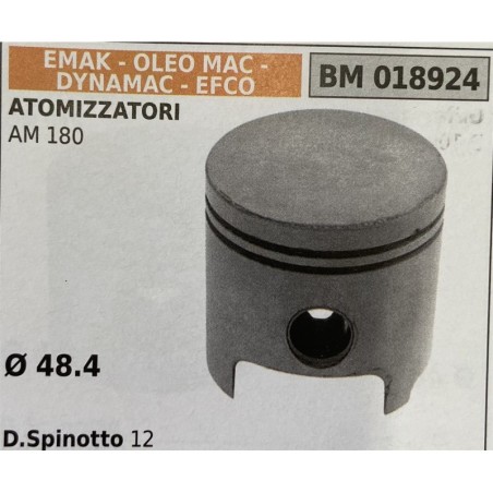BRUMAR PISTONE COMPLETO EMAK  OLEO MAC  DYNAMAC  EFCO ATOMIZZATORI AM 180  Ø 484 DSpinotto 12  RO