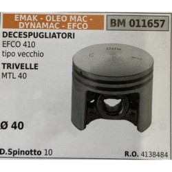BRUMAR PISTONE COMPLETO EMAK  OLEO MAC  DYNAMAC  EFCO DECESPUGLIATORI EFCO 410 tipo vecchio TRIVELLE MTL 40  Ø 40 DSpinotto 10