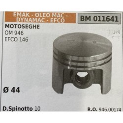 BRUMAR PISTONE COMPLETO EMAK  OLEO MAC  DYNAMAC  EFCO MOTOSEGHE OM 946 EFCO 146  Ø 44 DSpinotto 10  RO 94600174