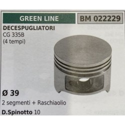 BRUMAR PISTONE COMPLETO GREEN LINE DECESPUGLIATORI CG 335B (4 tempi)  Ø 39 2 segmenti + raschiaolio DSpinotto 10  RO