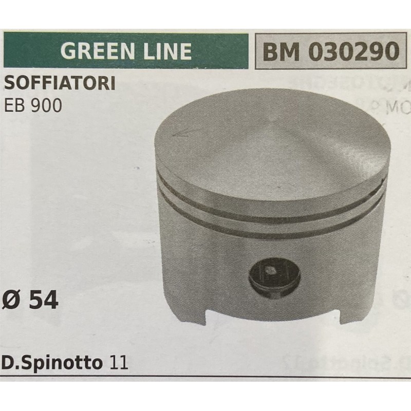 BRUMAR PISTONE COMPLETO GREEN LINE SOFFIATORI EB 900  Ø 54 D Spinotto 11  RO