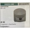 BRUMAR PISTONE COMPLETO GREEN LINE SOFFIATORI EBV 245  Ø 34 2 segmenti + raschiaolio D Spinotto 8  RO