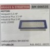 BRUMAR FILTRO BRIGGS & STRATTON  MOTORI Vanguard 55 HP Industrial Plus 35 HP Industrial Plus 5 HP serie 133400  codice prefiltr