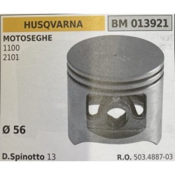 BRUMAR PISTONE COMPLETO HUSQVARNA MOTOSEGHE 1100 2101  Ø 56 D Spinotto 13  RO 503488703