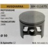 BRUMAR PISTONE COMPLETO HUSQVARNA MOTOSEGHE 268 268S tipo vecchio TRONCATORI 268K  Ø 50 D Spinotto 12  RO 503448371