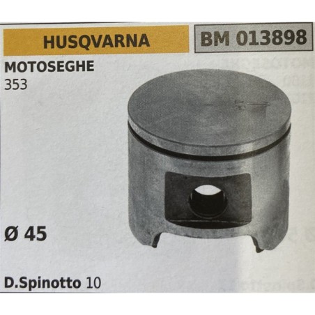 BRUMAR PISTONE COMPLETO HUSQVARNA MOTOSEGHE 353  Ø 45 D Spinotto 10  RO