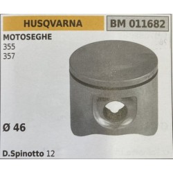 BRUMAR PISTONE COMPLETO HUSQVARNA MOTOSEGHE 355 357  Ø 46 D Spinotto 12  RO